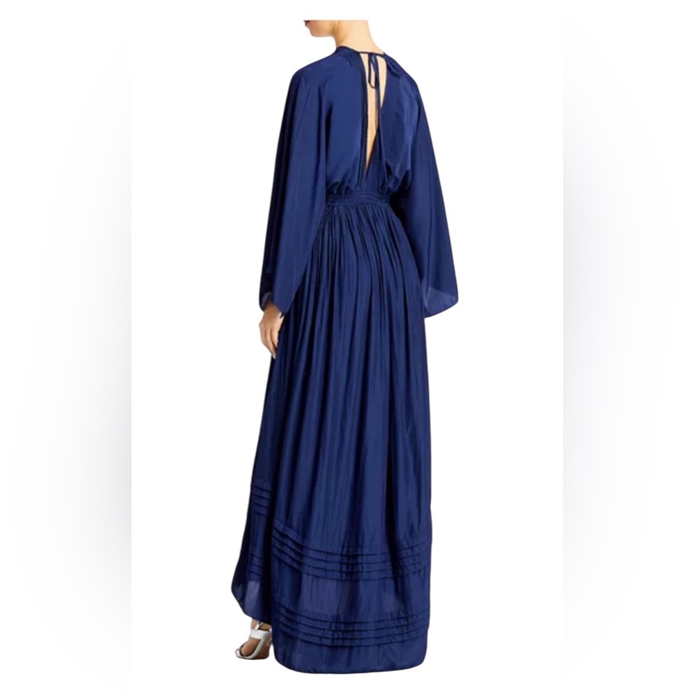 Ramy Brook Neena Cutout Maxi Dress Navy Blue Hi Low Lined NWT Size XS - Picture 2 of 15